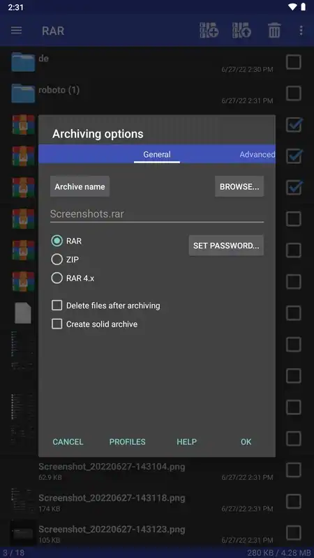 RAR APK Ekran Görüntüsü 3